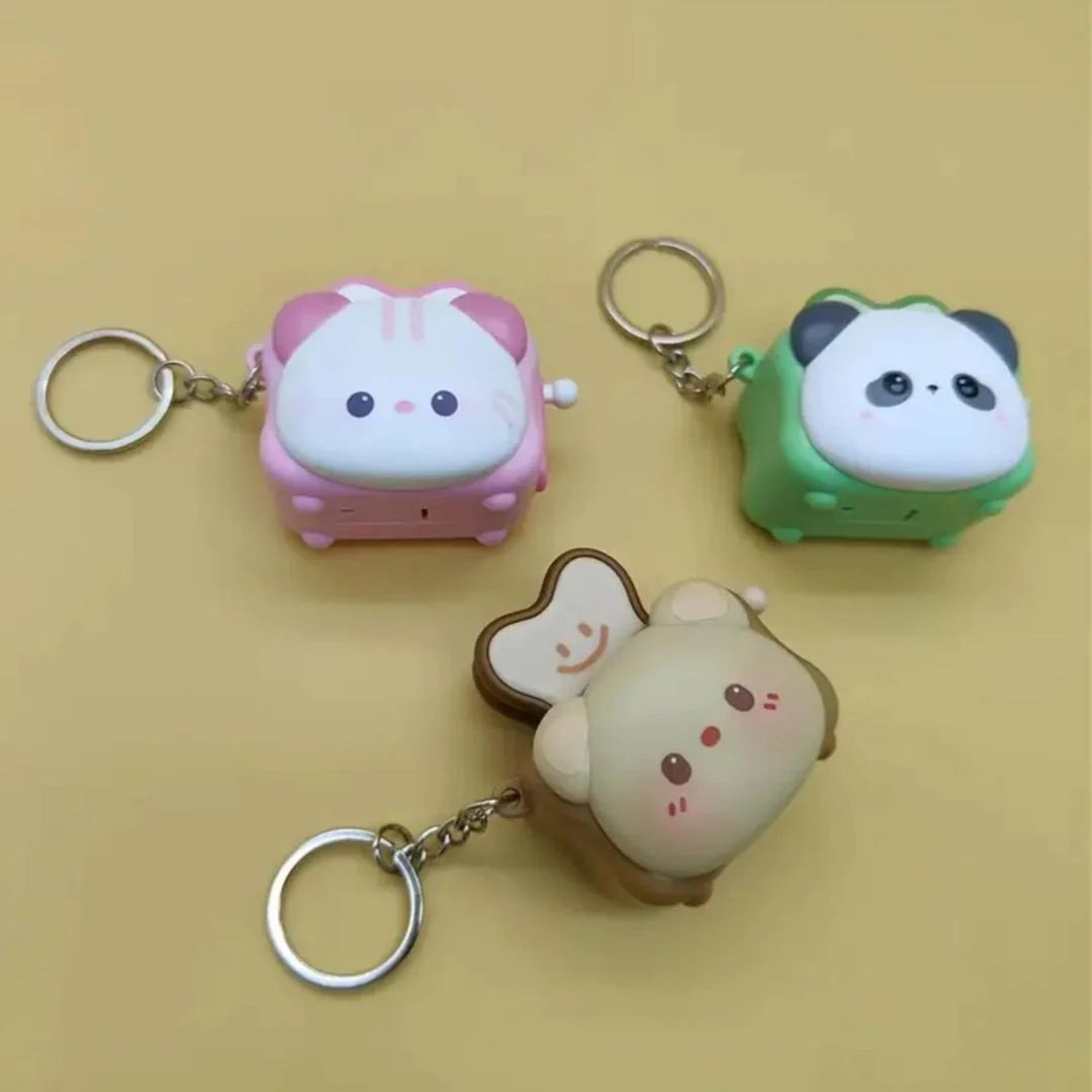 Cute Popping Toaster Keychain Toy
