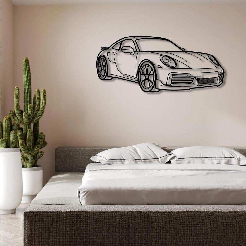PORSCHE 911 TURBO S COUPE PERSPECTIVE METAL WALL ART — photo 3