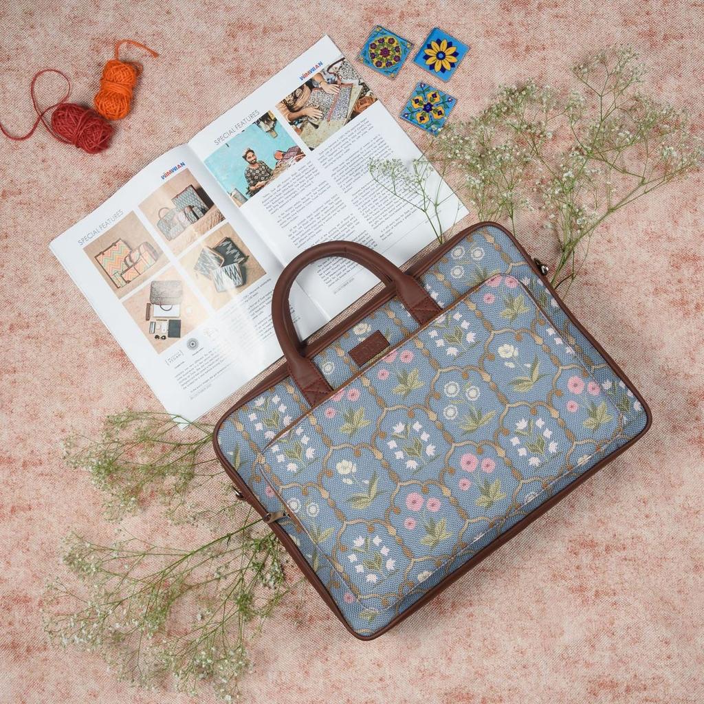 Jaipur Fresco Blue Laptop Bag — photo 2