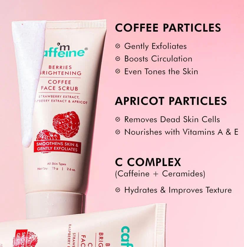 Berries Brightening Coffee Face Scrub - Pack of 2 - 75 gm