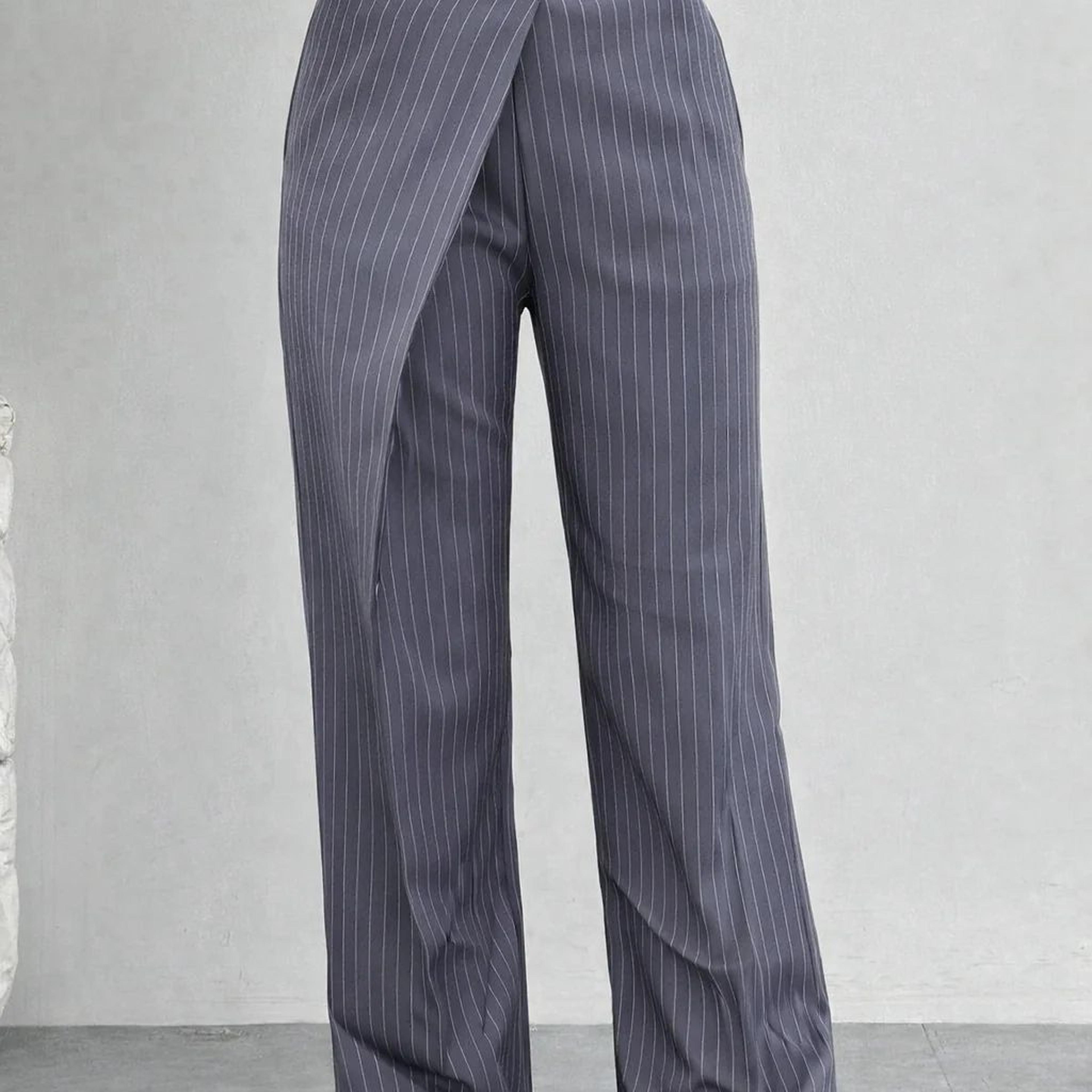 Off Front Pleat Tailored Trousers