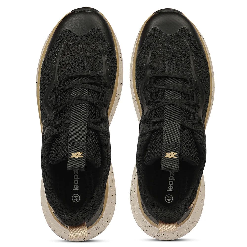 Leap7X ZQ-WFM-07 Black Sports Non Lacing Walking Shoes for Men by Liberty — photo 7
