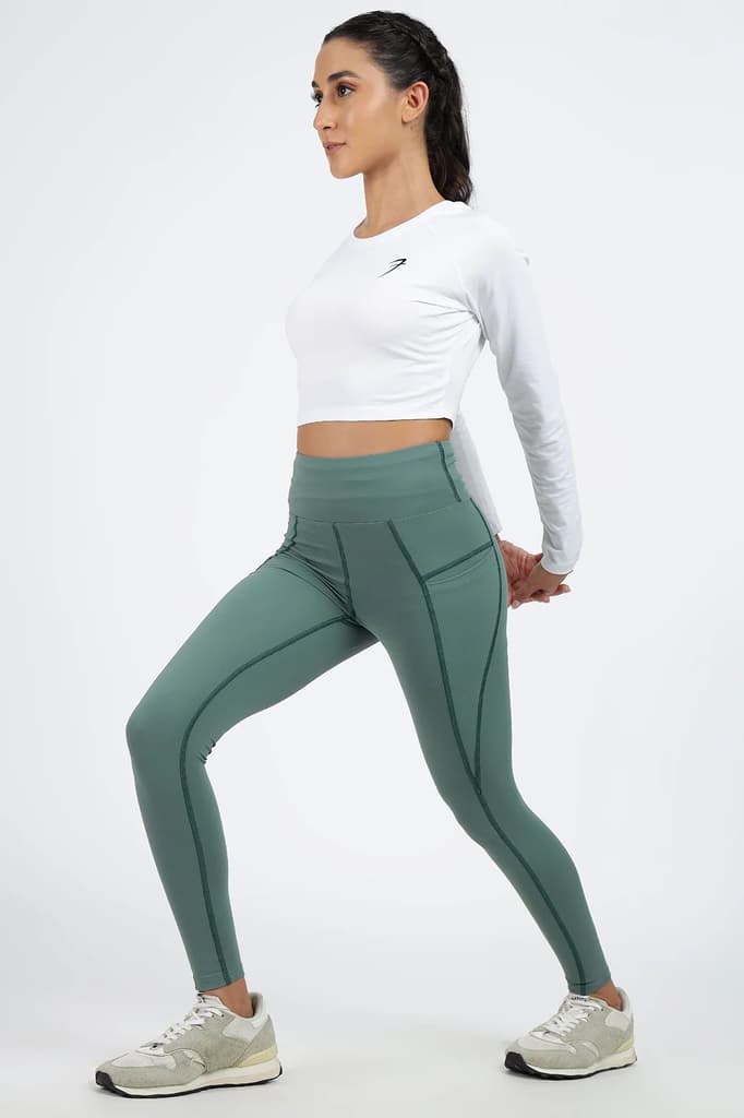 Timeless Nylon Leggings Sage Green — photo 5