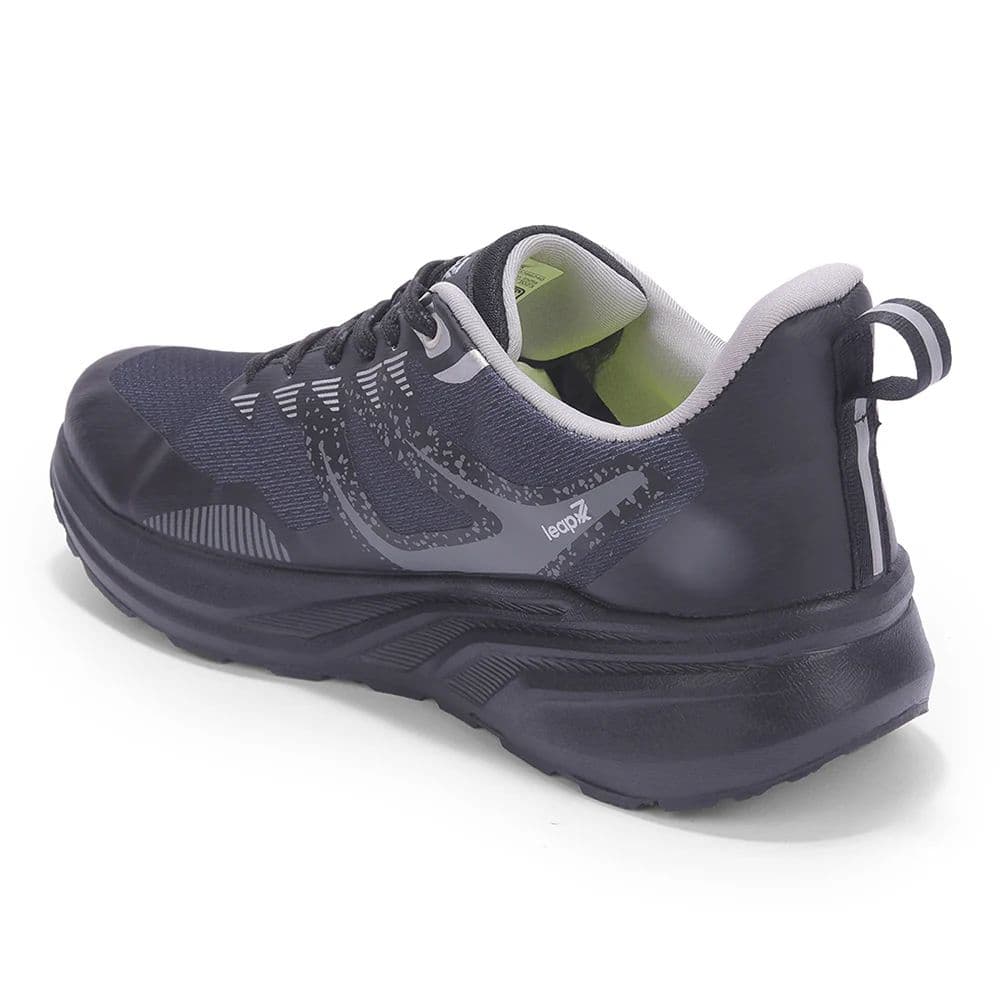 Leap7X ROYALESTPE Black Sports Lacing Running Shoes for Men by Liberty — photo 5