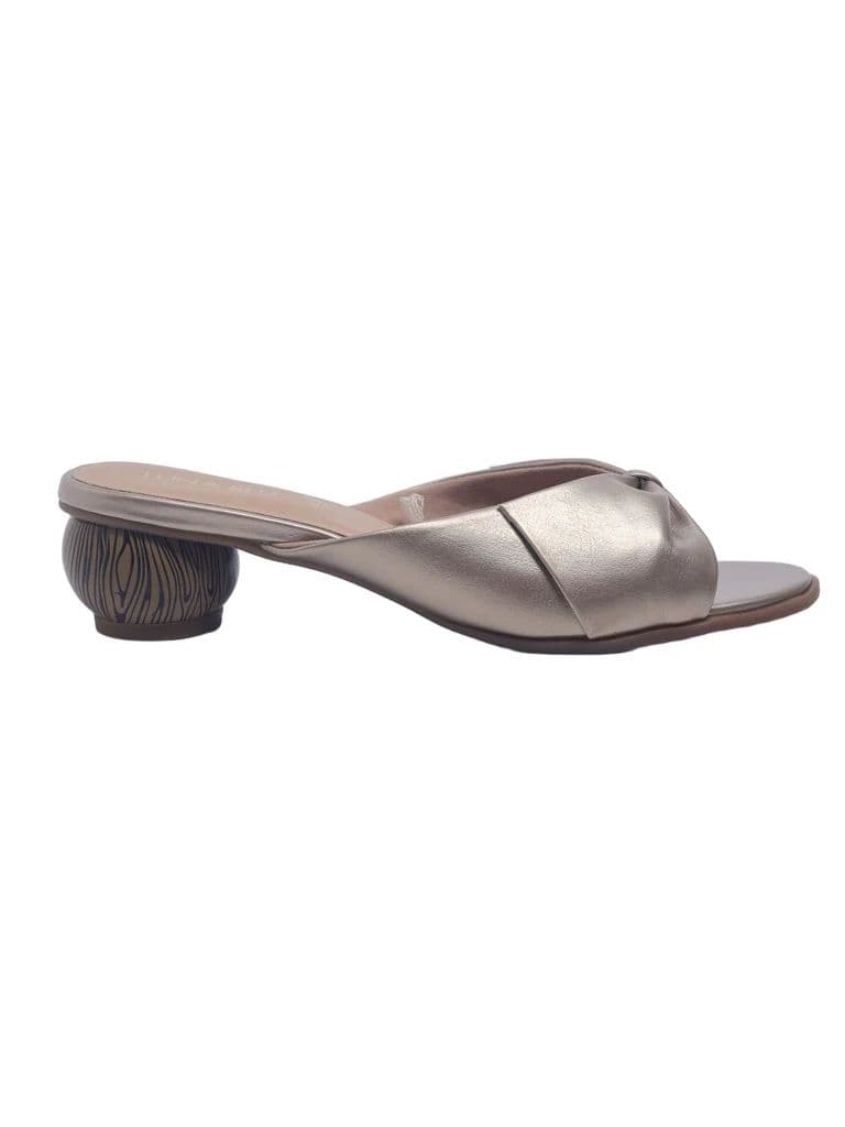 LUNA BLU Champagne Round Heel Sandals — photo 2