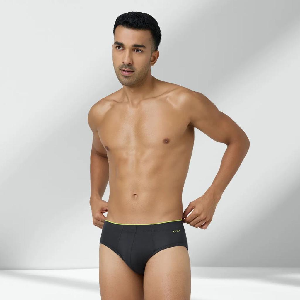 Super Combed Cotton-Modal Briefs - Graphite Grey — photo 6