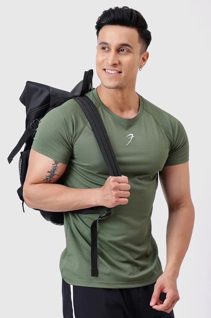 Grain T-shirt Olive — S