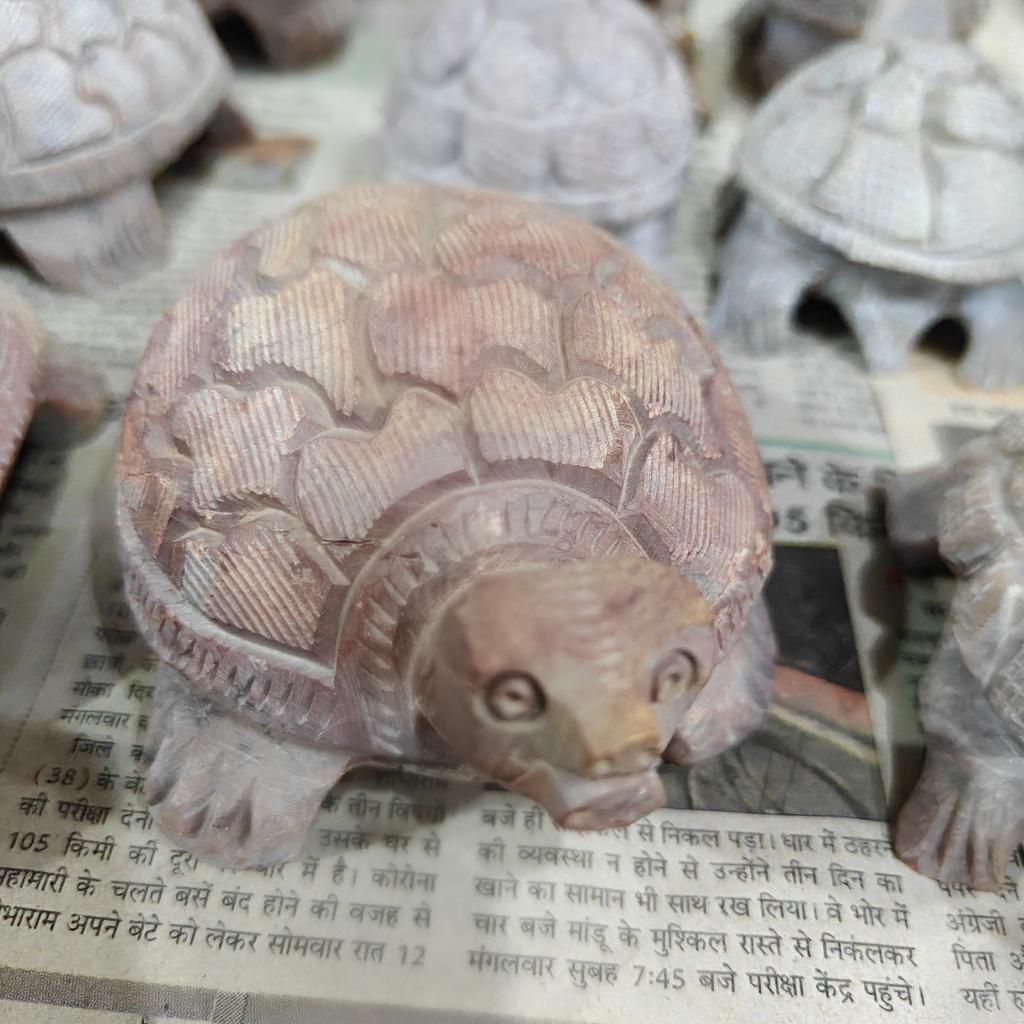 Turtle Figurine | Ceramic | Brown | Decorative