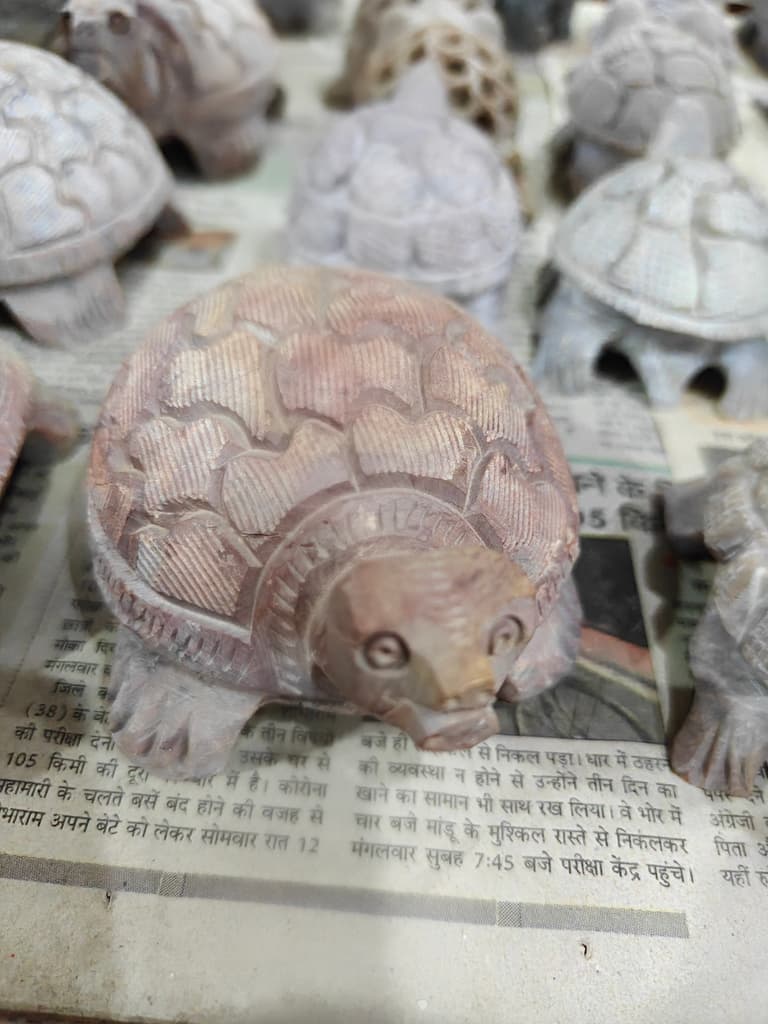 Turtle Figurine | Ceramic | Brown | Decorative