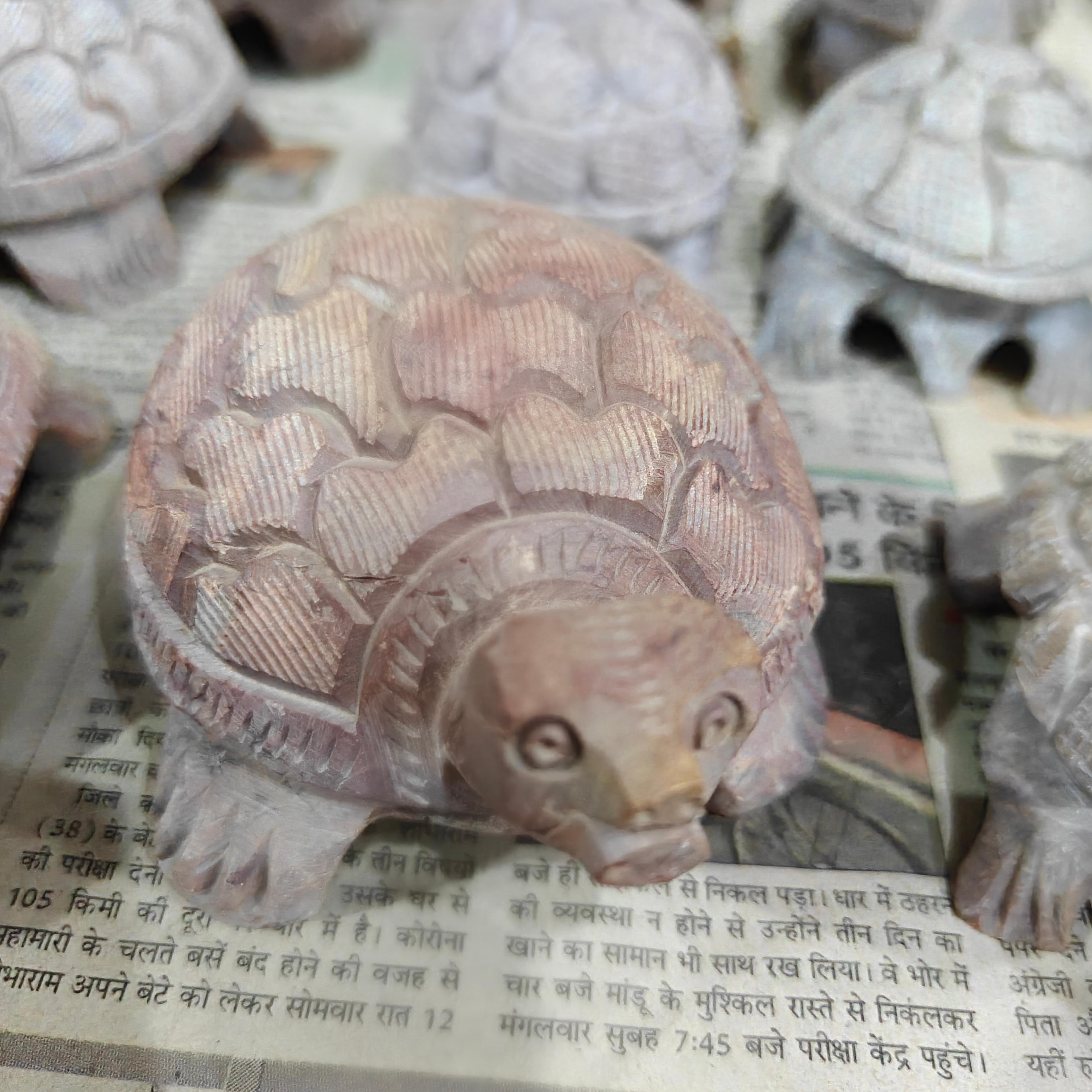 Turtle Figurine | Ceramic | Brown | Decorative