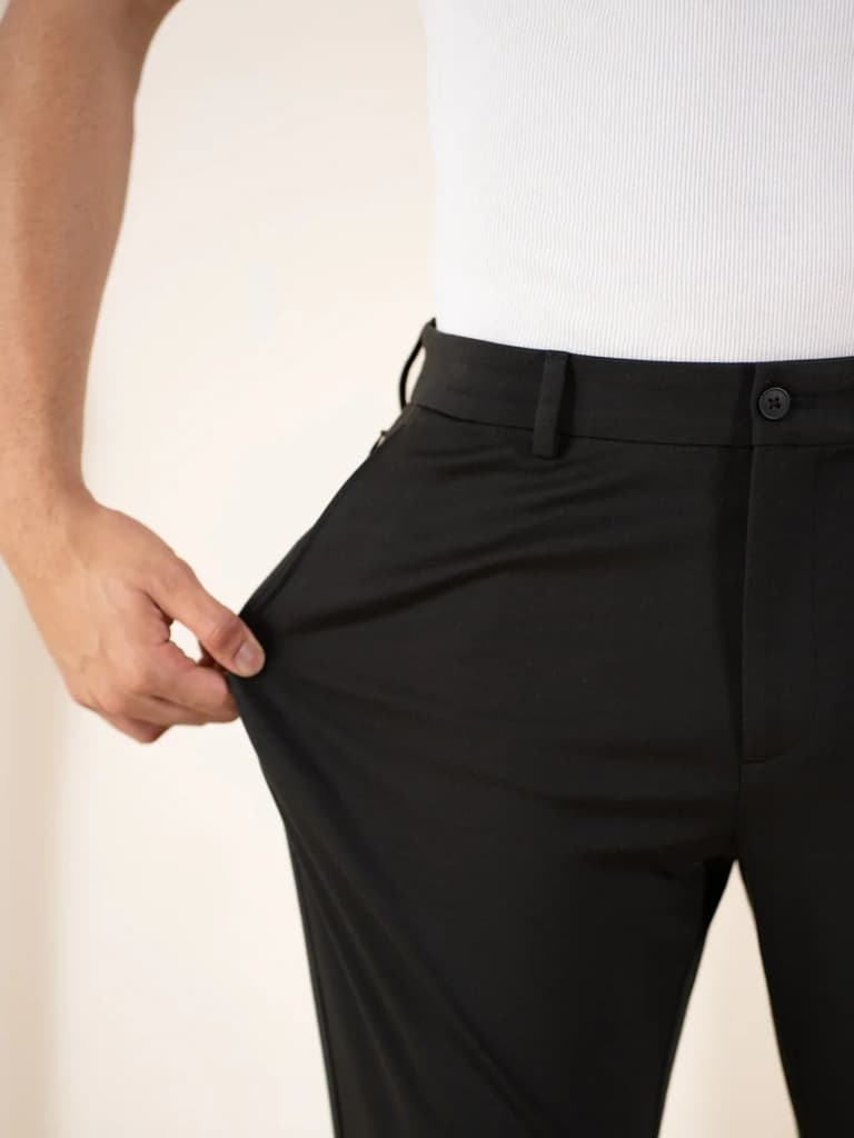 Malai Black Soft-touch Slim Fit Power Stretch Pants — photo 2