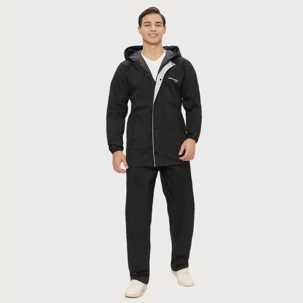 Zeel Men's Solid Waterproof Raincoat | Black | Zeel | L