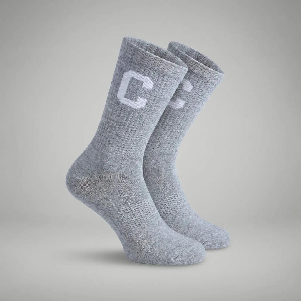 Crew Calf Length Socks - Concrete Grey