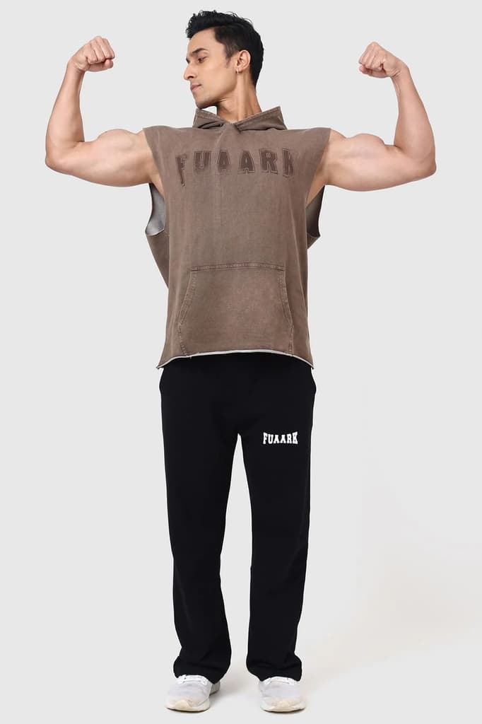 Shadow Washed Capsleeves Hoodie Brown — photo 2