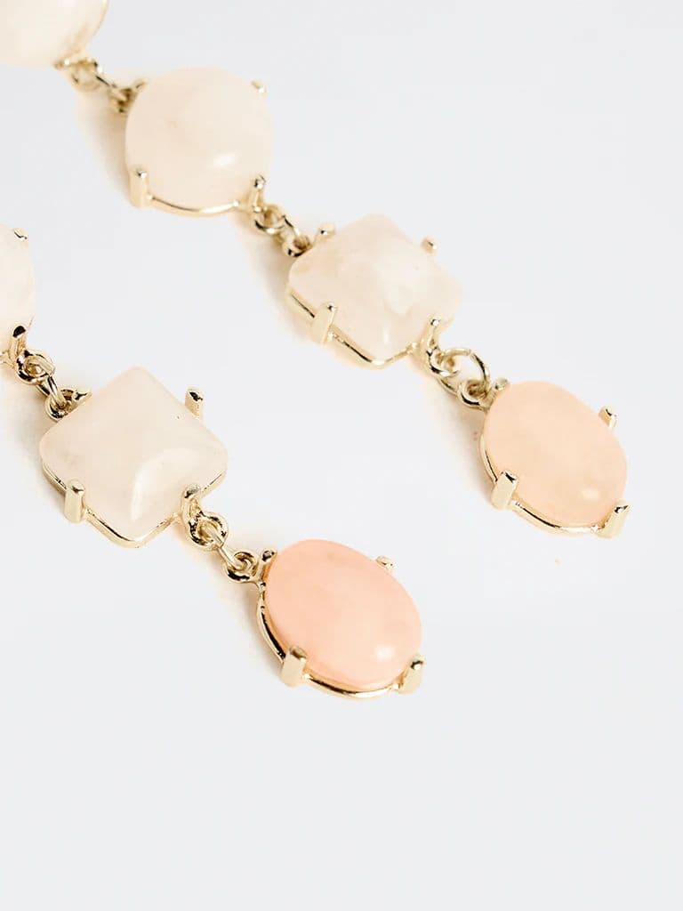 Westside Accessories Light Pink Statement Dangler Earrings — photo 3