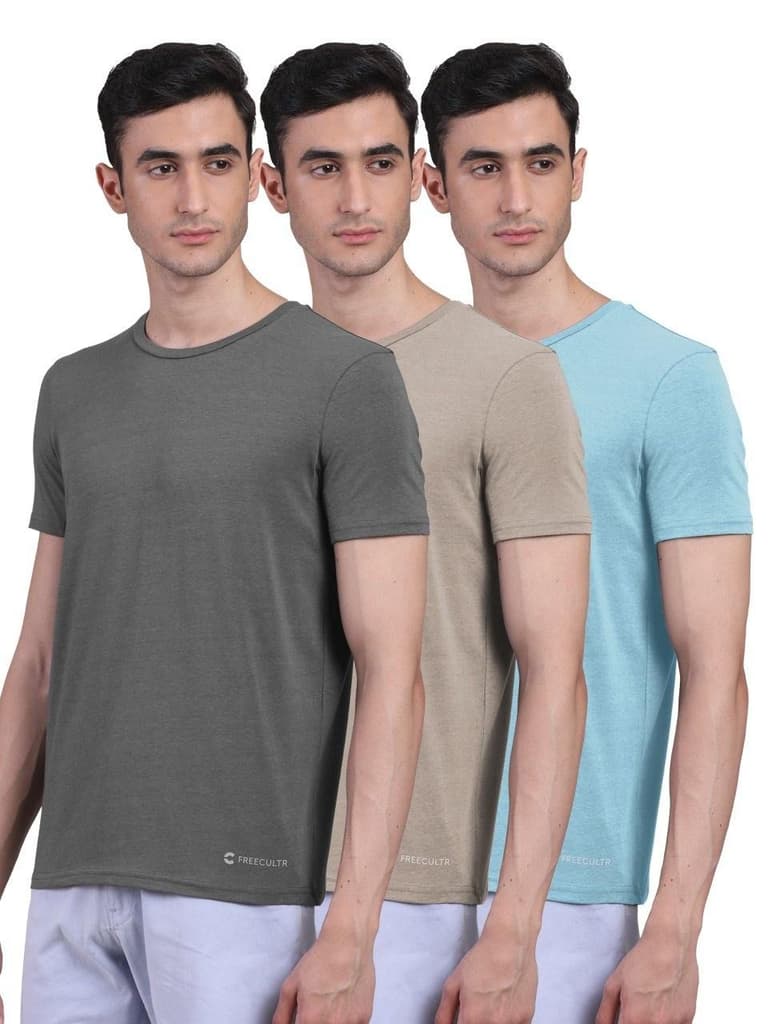 Men's Half Sleeves Bamboo Undershirts (Loungewear & Sleepwear) - Pack of 3 — photo 16