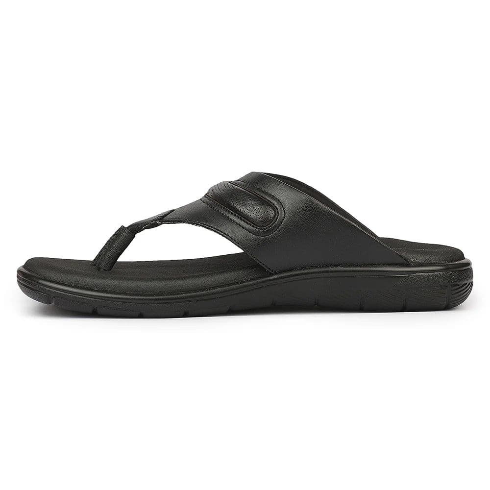 Healers MDG-3 Everyday Comfort Black Formal Slip on Slippers for Men By Liberty — photo 6
