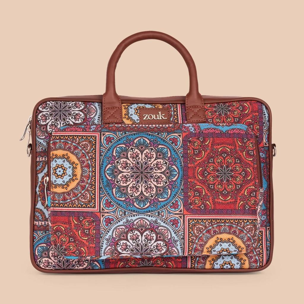 Multicolor Mandala Print Laptop Bag — photo 4