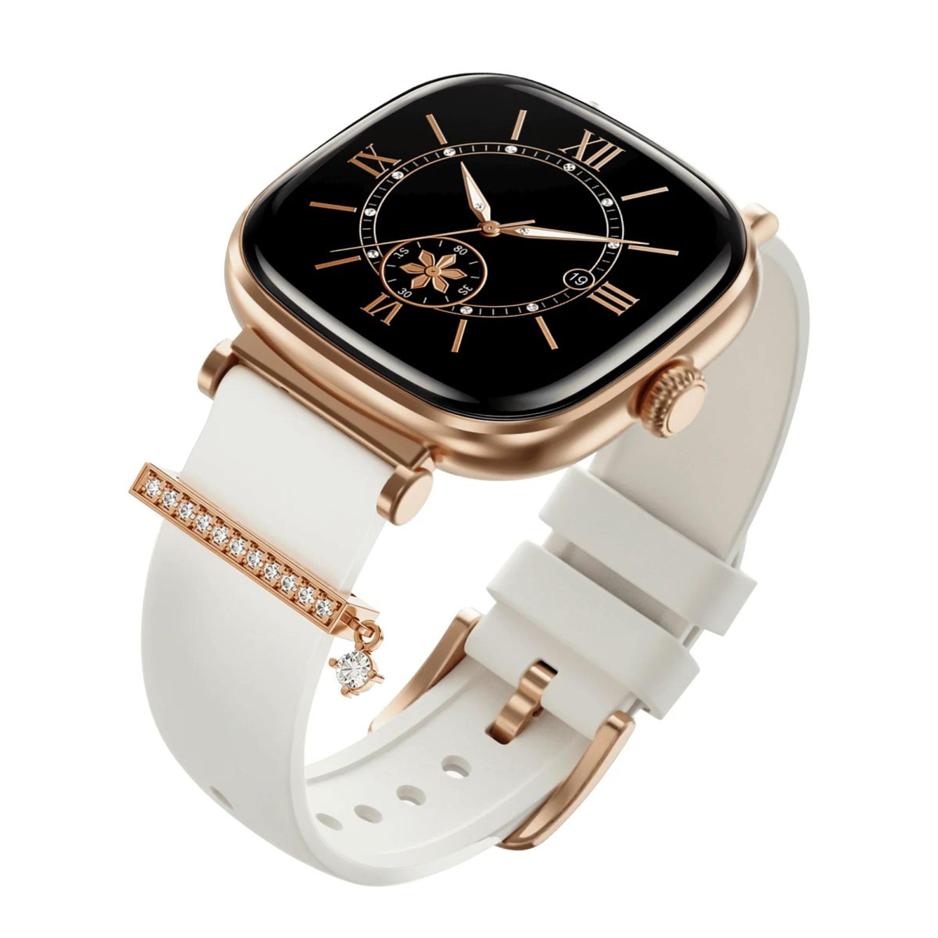 boAt Chrome Ivory | Smartwatch with 1.70" AMOLED Display, 1000 nits brightness & Female Wellness Tracking (Co-Designed with GIVA)