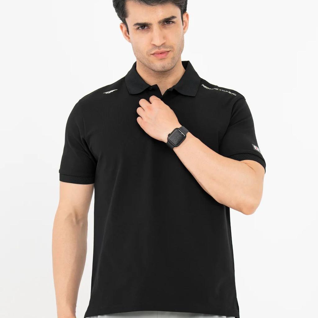T Shirts for Men in Black | Printed Polo T Shirt