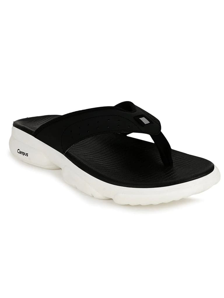 SL-405A Black Men's Flip Flops — Black / 6