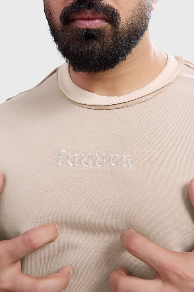 Shell Raw Sweatshirt Beige — photo 4