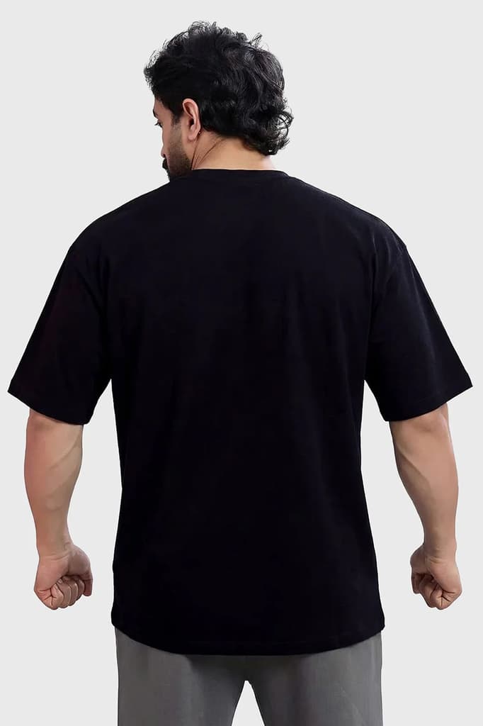 Born Of The Glitch Oversized T-shirt Black — photo 5