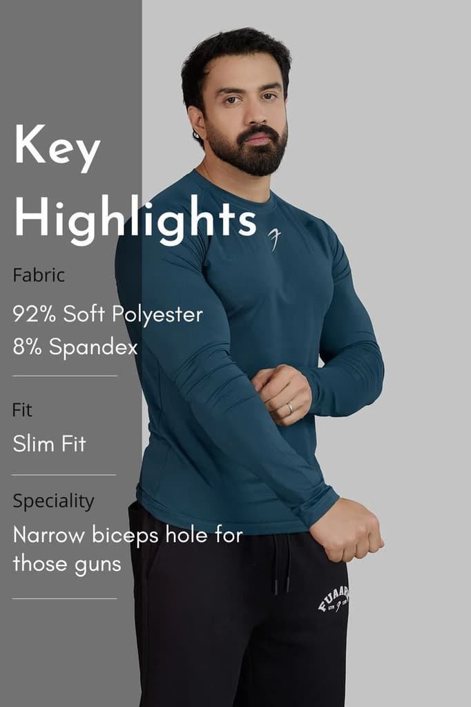 Core Fullsleeves T-shirt Orion Blue — photo 7