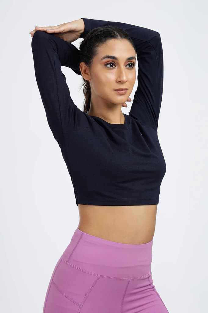 Legacy Crop Top T-shirt Navy — photo 5