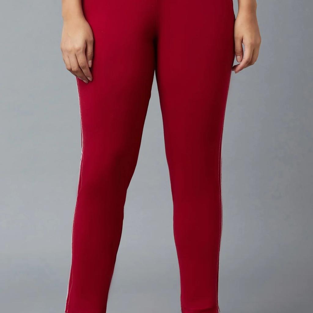 Brown Ankle Length Jersy Pants