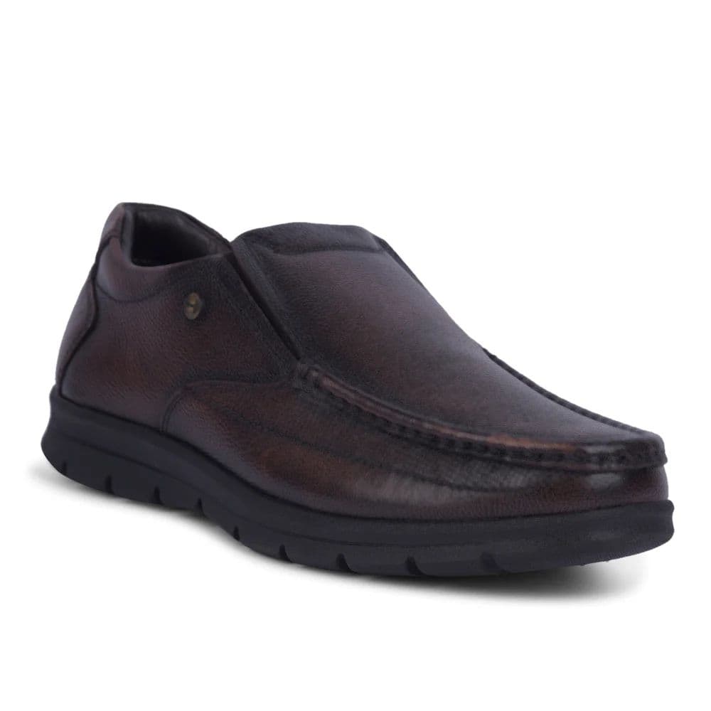 Healers Brown Formal Non Lacing Moccasin For Men OSL-22 By Liberty — 6/40 / Brown