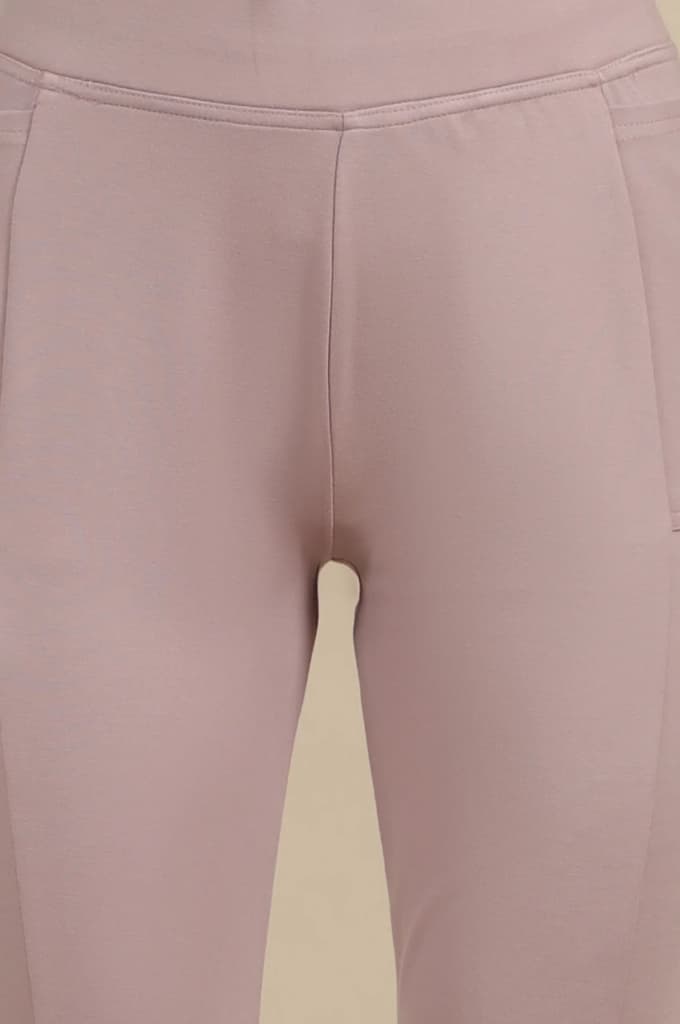 Light Purple Bootcut Yoga Pants with Side Pockets — photo 6
