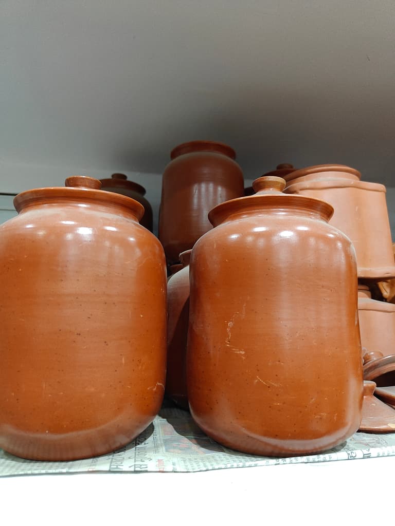 Brown Clay Vases | Set of 3 | Handmade | Decorative