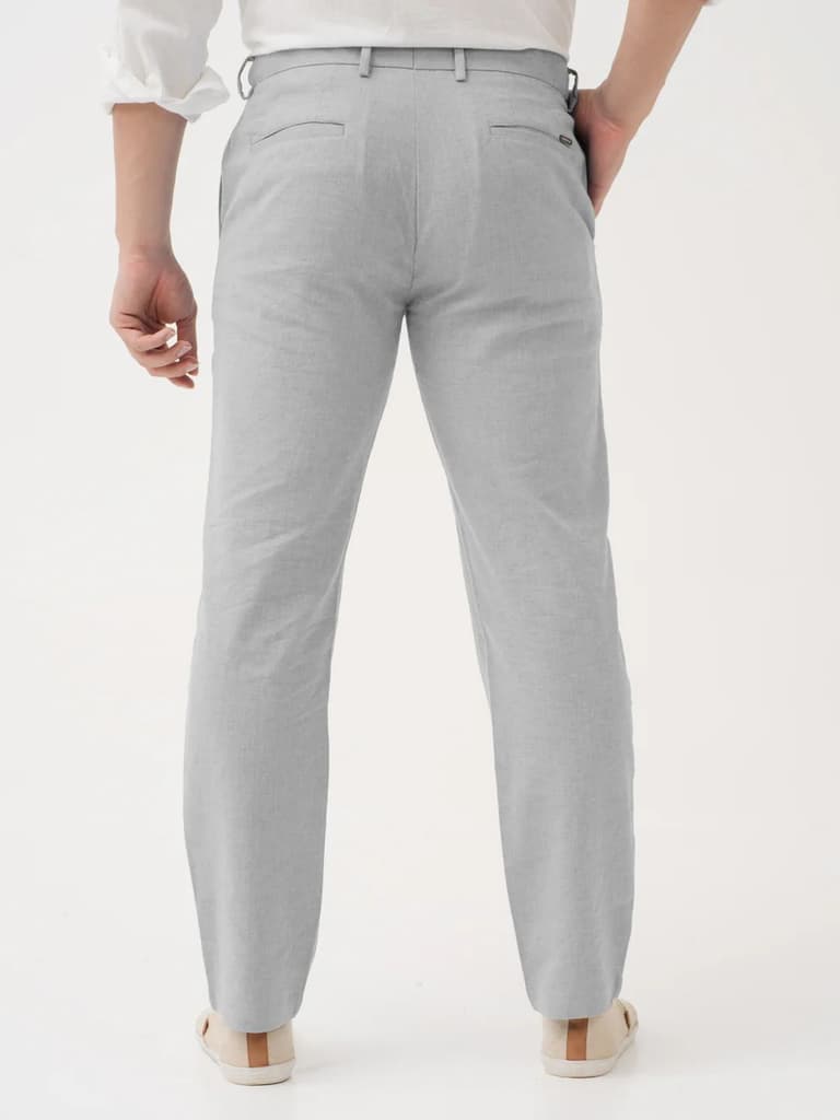 Froselle Grey Linen Sorona Pants