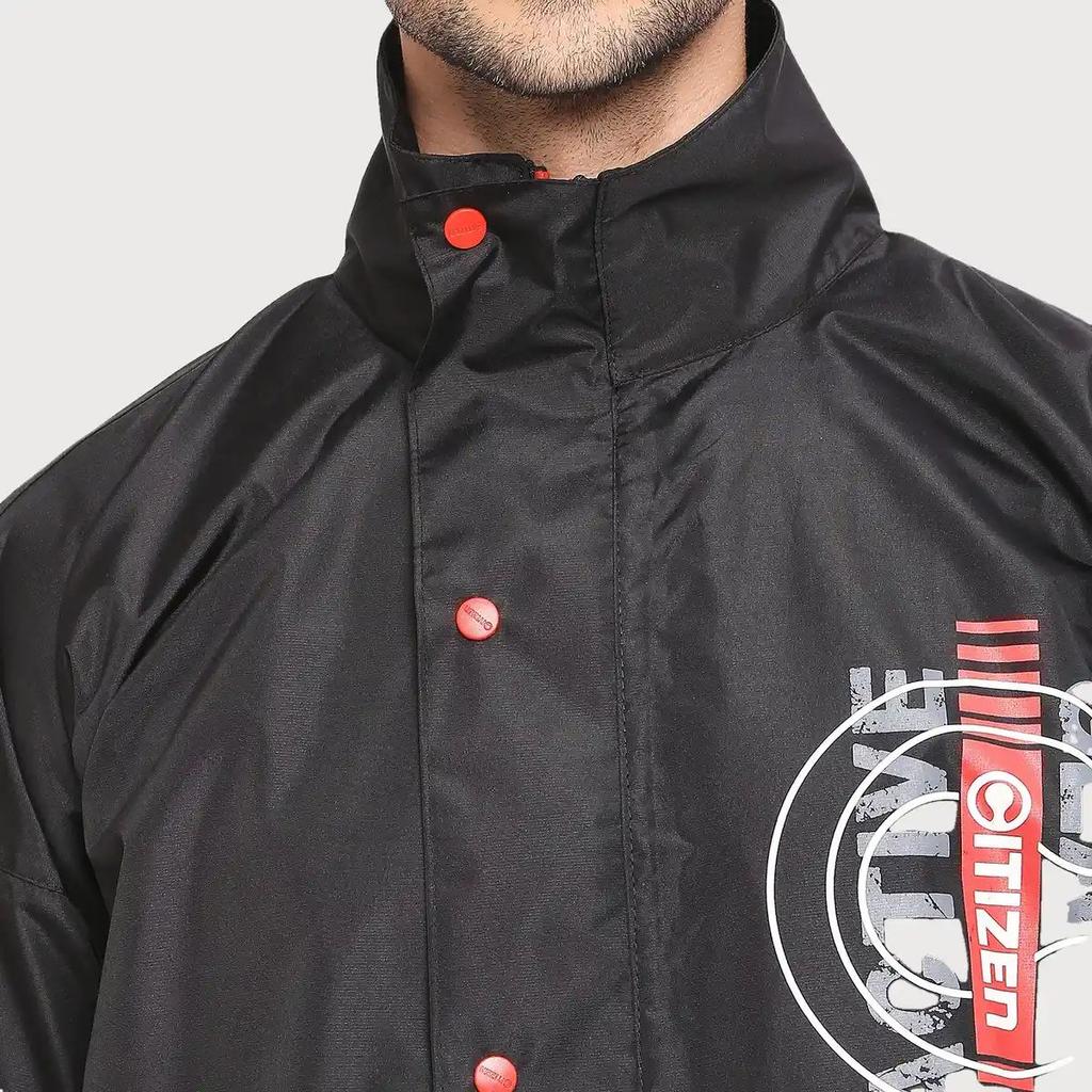Citizen Tapping Series |Rubberized Raincoat With Pant - Black- CT007-2XL — photo 2
