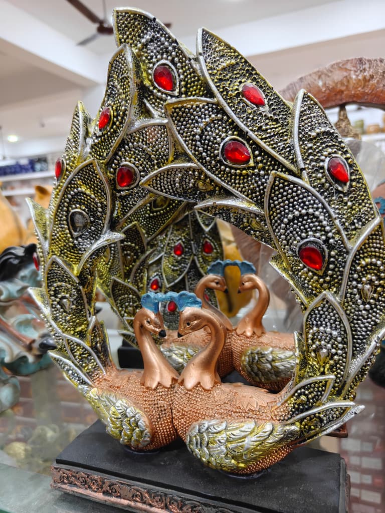 Gold and Silver Decorative Ornament | Statue | Metal | Gold and Silver