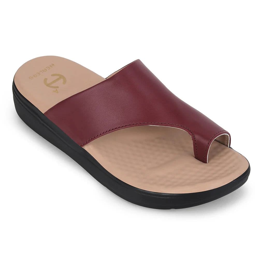 Healers Cherry Casual Toe Ring Slipper For Women ZUBIE-3E By Liberty — 3/36 / Cherry