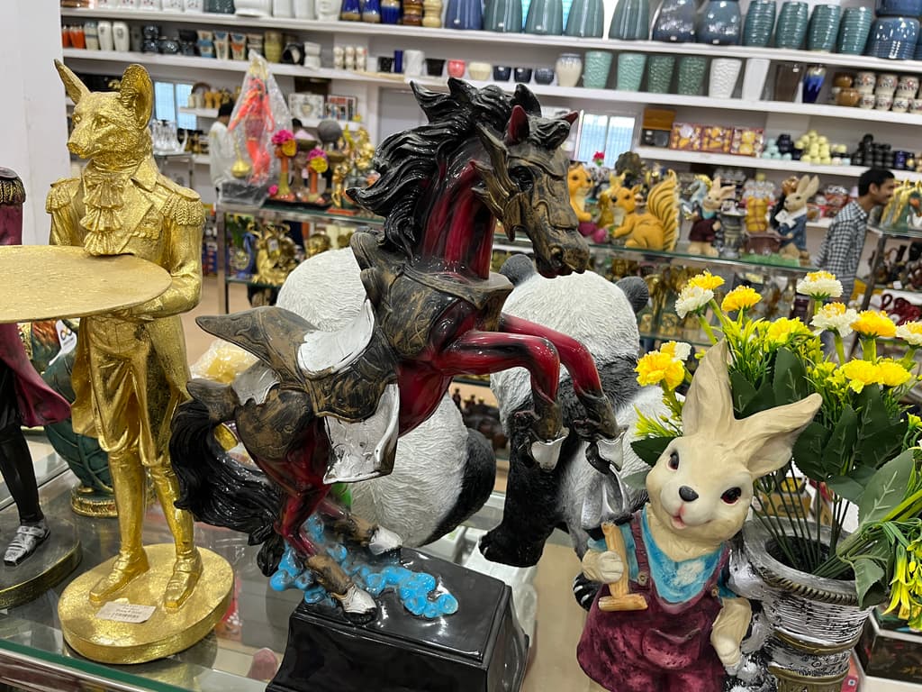 Horse Figurine | Statue | Bronze | Red