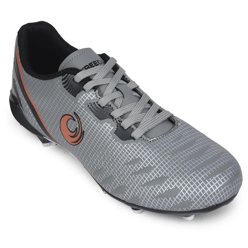Freedom Grey Sports Lacing Football Shoes For Men JOGA By Liberty