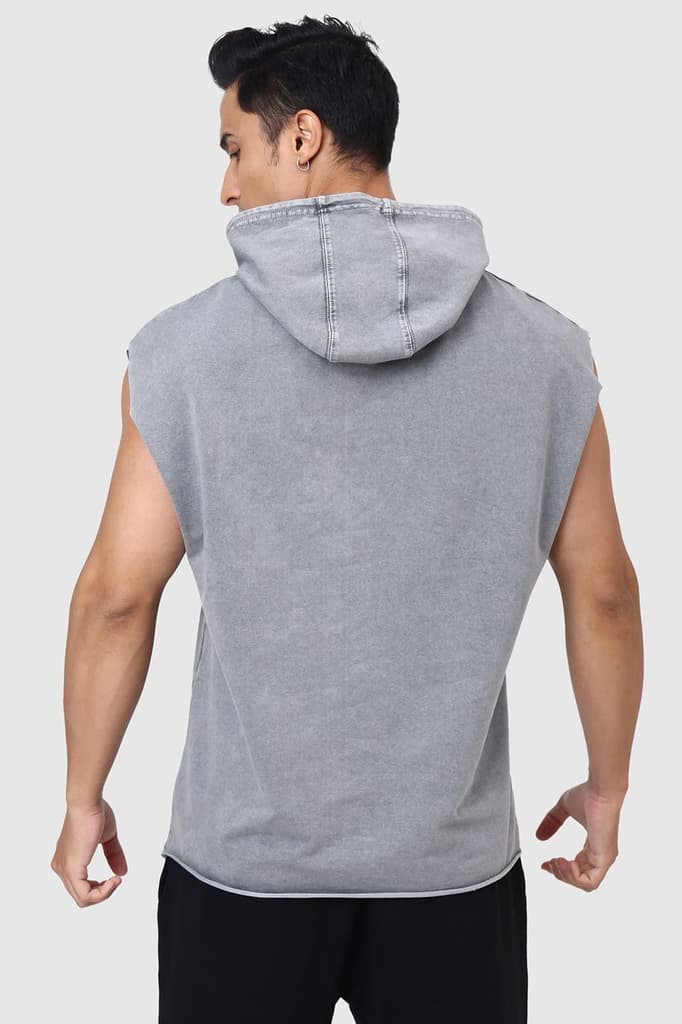 Shadow Washed Capsleeves Hoodie Light Grey — photo 8