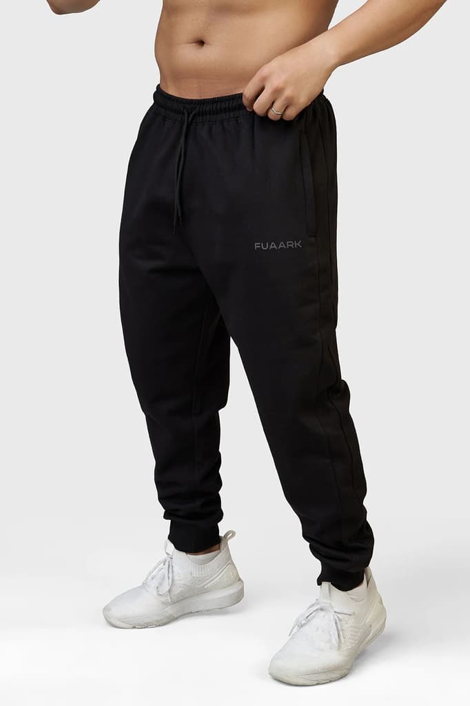 Signature Oversized Joggers Black — S