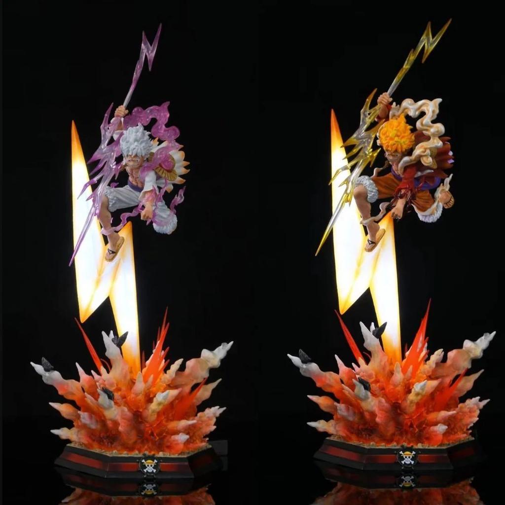 Nika Luffy LED Light-Up Statue (46cm) — Lightning Effect Action Figure Collectible