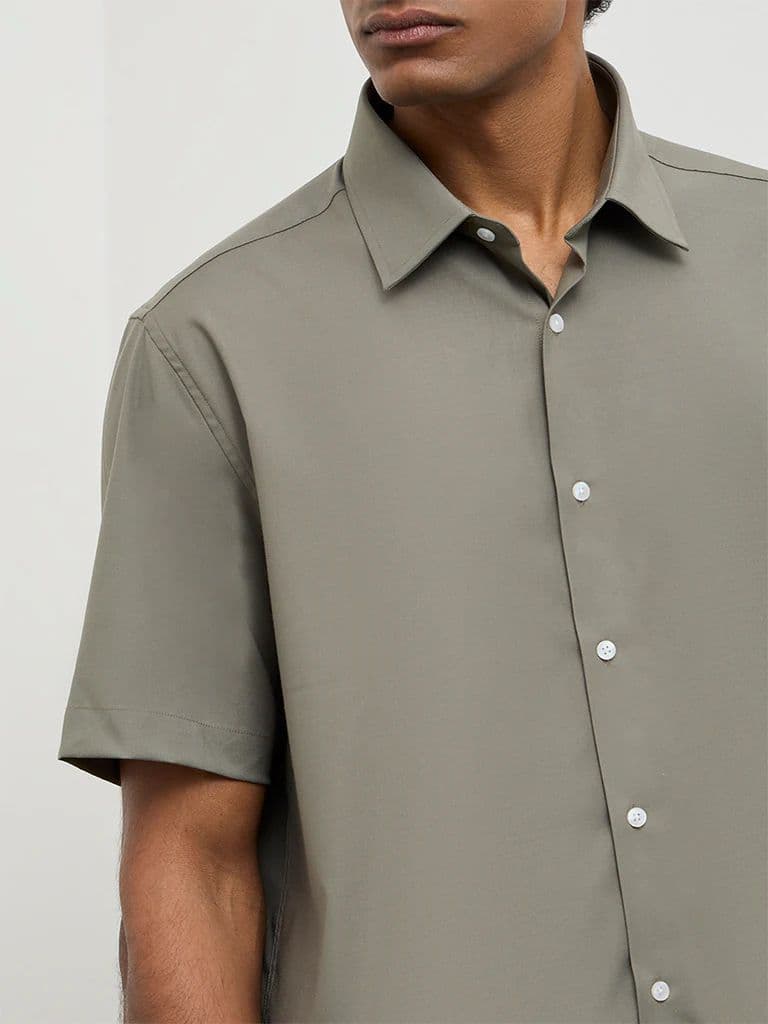 WES Formals Sage Slim-Fit Shirt — photo 3