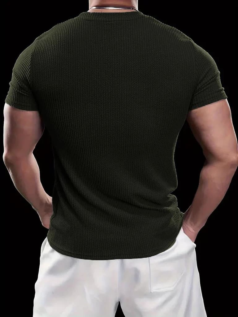 Premium Textured Round Neck T- Shirt — photo 3