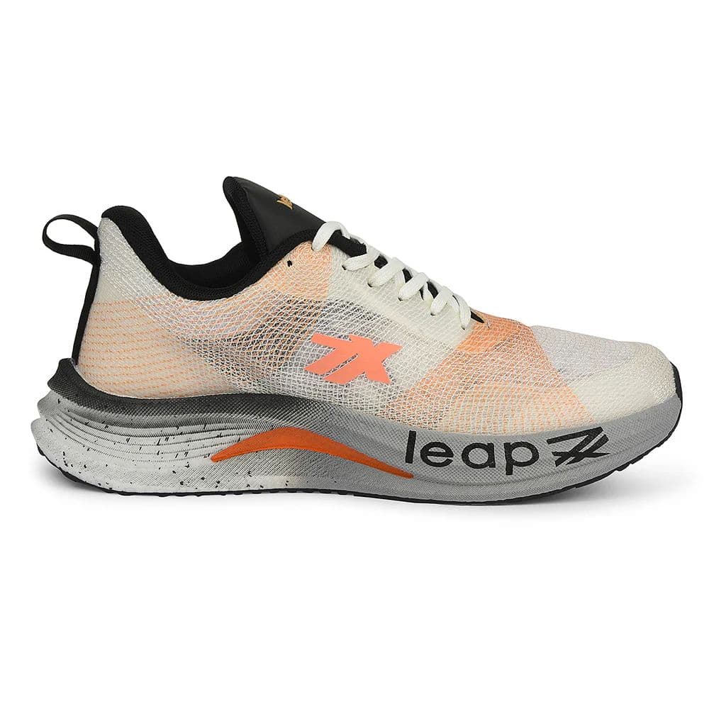 Leap7x White Sports Lacing Running Shoes For Men XLM-08 By Liberty — photo 2