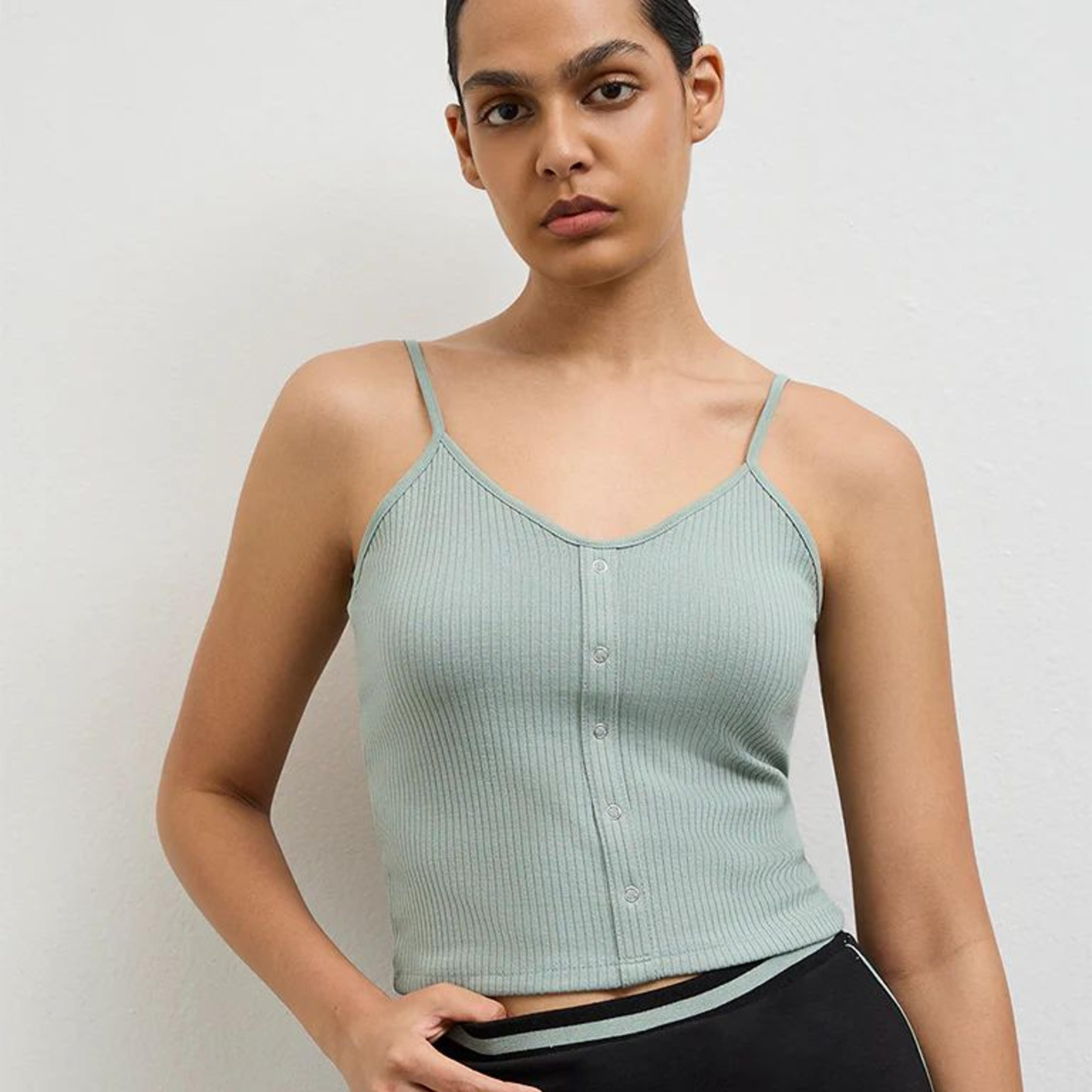 Nuoflexx Sage Green Ribbed Top