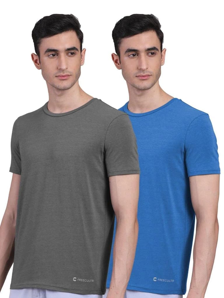 Men's Half Sleeves Bamboo Undershirts (Loungewear & Sleepwear) - Pack of 2 — photo 19
