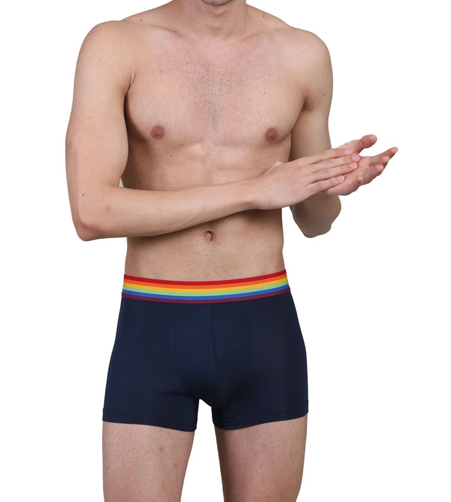 Pride Edition - Men's Anti-Bacterial Micro Modal Trunk (Pack of 1) — Blue / S