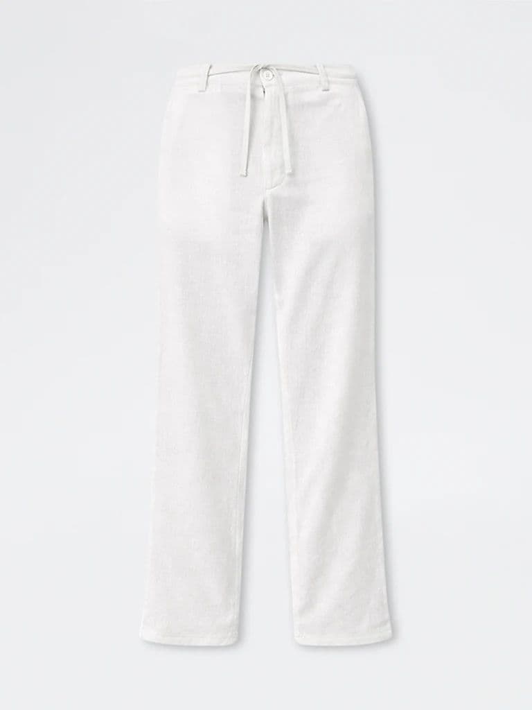 ETA White Relaxed-Fit Mid-Rise Cotton-Blend Chinos — photo 6