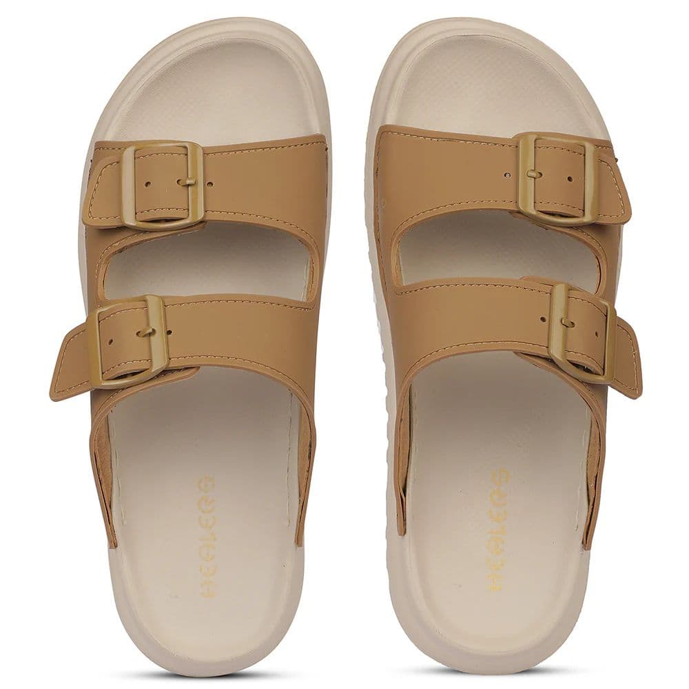 Healers ZQ-DMSL-07 Everday Comfort Tan Casual Slipn on Slippers for women by Liberty — photo 7